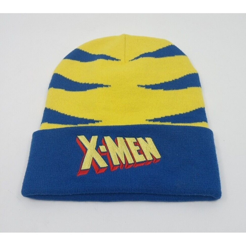 Vintage 1990's Marvel Comics X-Men Wolverine Color Scheme Beanie Hat Cap RARE